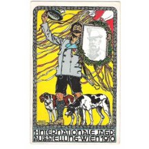 Pohlednice k mezinárodní výstavě myslivectví, Wien - r.1910