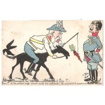 Hand-drawn caricatures on Franz Joseph and Wilhelm