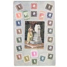 Kašna s ženou, tisková varianta barvy