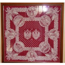 Ubrus - císař Vilém a František Josef