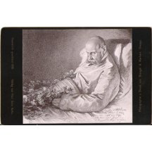 Desková kresba- Wilhelm I. na úmrtním loži