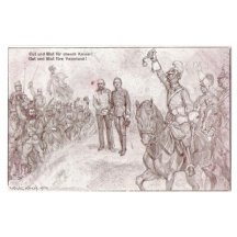 Vojáci vzdávají hold Franz Josefovi a Karlovi