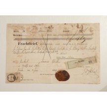 Frachtbrief- 5 krejcarový kolek, Dauba