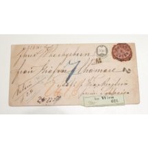 Lístek - nádražní dopisvy frankovaný 5 Kr kolkem 