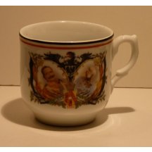 Cup with Franz Joseph and Wilhelm , eagle and flags