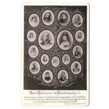 Pohlednice s portréty císařů a jejich členů rodiny