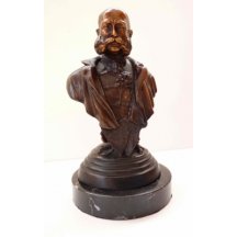 Franz Josef - busta z mosazného plechu / mimořádné