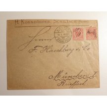 Dopis s ručně znehodnocenými známkami 