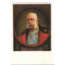 Franz Joseph with black and red jacket over uniform 