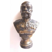 Císař Franz Josef - busta , masivní bronz 9 cm