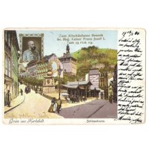 Na památku návštěvy císaře Františka Josefa, Karlovy Vary