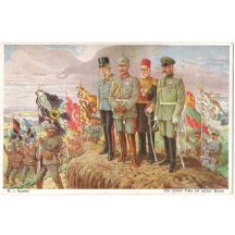 Pohled císařů a králů na defilující armádu