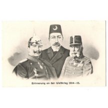 Franz Josef, Wilhelm a turecký sultán- černobílý tisk