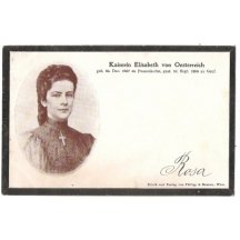 Death postcard of empress Elizabeth