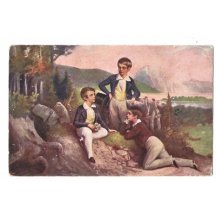 Arcivévodové Franz Josef (stojící), Ferdinand Max a Carl Ludwig