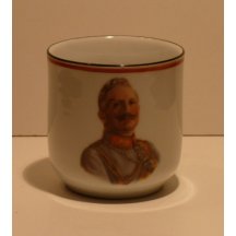 Císař Wilhelm v portrétu na hrnečku