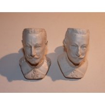 Neobvyklé fajky ve formě busty císaře Wilhelma