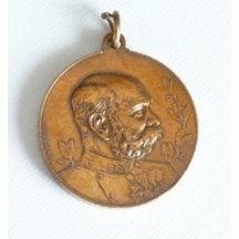 Bronzová medaile s portrétem císaře Františka Josefa I.