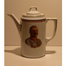 Porcelain kettle with cap - portrait of Wilhelm II.
