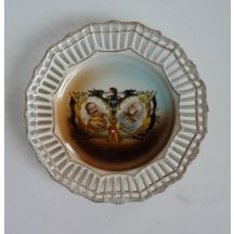 Malý talířek - dvojportrét Franz Josef I. a Wilhelm II. / patriotika