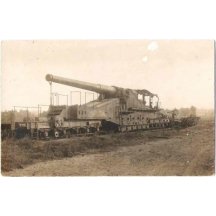 Dalekonosné dělo - mimořádná pohlednice