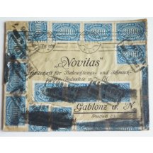 Dopis z inflačního období Německa, 1 