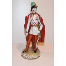 The figure of emperor Franz Joseph I. in uniform , porcelain - Vienna RR !