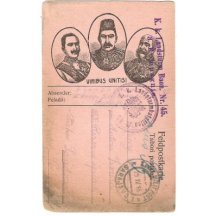 Trojportrét na lístku polní pošty