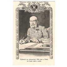 Franz Joseph , writing telegram 