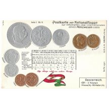 Pohlednice s rakouskými mincemi