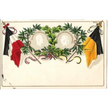 pohlednice s vlajkami mocnářství 