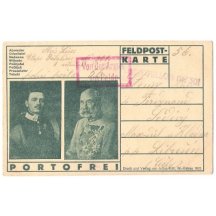 Tisková varianta předchozího lístku polní pošty