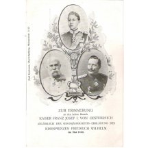 Společné foto císařů s korunním princem - Friedrich