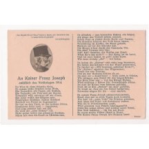 Franz Joseph s čepicí, dvoustránkový text z knihy