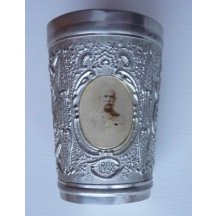 Cínový pohárek - jubileum císaře Františka Josefa 1848/1898 