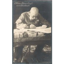 Hardworking Franz Joseph - behind his table