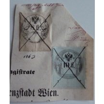 Výstřižek z listiny- 10 a 8 guldenů