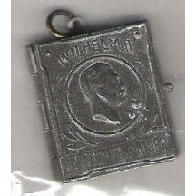 Miniaturní knížečka na které je Wilhelm II.
