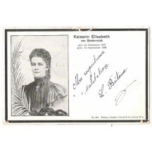 Death postcard of empress Elizabeth