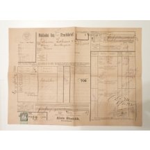 Nákladní list frankovaný kolkem