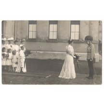 Přivítání Franz Josefa květinami