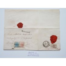 Rekomando dopis s trojbarevnou frankaturou 3,6,9 Kr- mimořádné