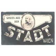 Pozdrav z města Vídeň s portrétem císaře Františka Josefa 