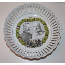 Talíř s portrétem Franz Josefa I. a Wilhelma II. 