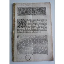 Circular with Maria Theresias handwritten signature and imperial signet