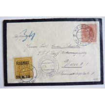 Dopis vyplacený leteckou přetiskovou známkou 