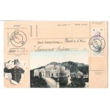 Baden - post man and stamps of Franz Joseph