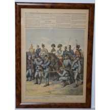 Franz Joseph na koni , vojáci a ostatní generálové