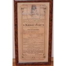 Plakát - císařské oslavy a jejich program s portrétem Františka Josefa