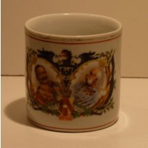 Cup with Franz Joseph , Wilhelm , eagle and national emblem
